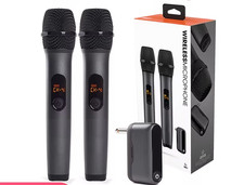 JBL Wireless Microphone System Set - 2 Pack for Karaoke Singing Cordless Mic New