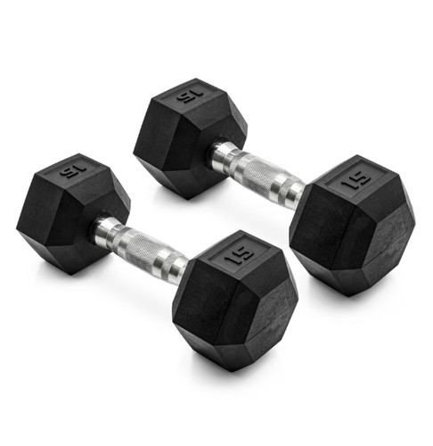 Cap barbell 15lb coated - barbell, rubber