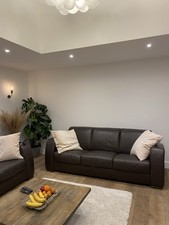 One Natuzzi Leather Sofa, 3