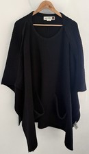 Zara SRPLS Black Ribbed Poncho