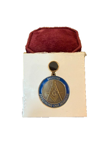 Vintage masonic watch fob - vintage,