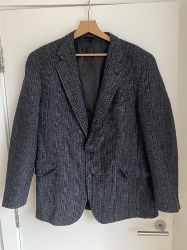 Vtg harris tweed grey - tweed, r