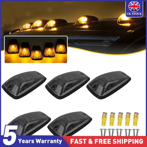 5pc black lens amber - lens,