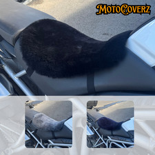 Adventure Motorcycle Premium Sheepskin Seat Cushion Pad Cover Straps Universal