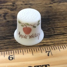 Thimble Bisque Apple Valley Hand Painted By Cat