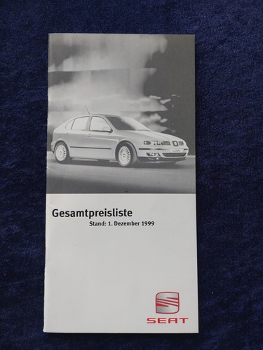 Seat price list 1999 - price, arosa