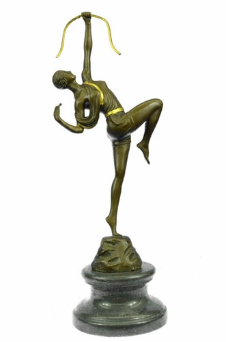 Bronze sculpture art deco nude - bronze,