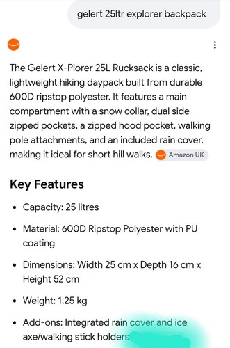 Gelert plorer 25l rucksack - x-plorer,