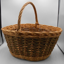 Wicker shopping basket - wicker, medium
