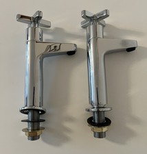 Pair of Chrome-plated Basin