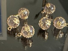 Chanel buttons pink glass - 6,