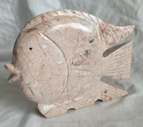 Hand carved stone fish - hand,