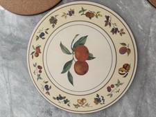 Royal Worcester Evesham Gold Round Cork Trivet Set Rare Set Of 6 