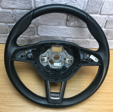 Genuine Skoda Octavia VRS MK3, 5E, leather, grey stitch steering wheel. DSG.  3D