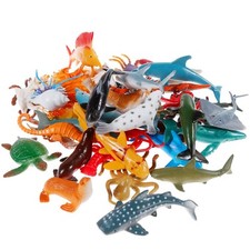 Nabance Mini Sea Animal Toys Set - 38PCS Realistic Animal Sea Life Figures -