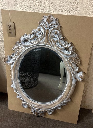 Ornate mirror oval - mirror,