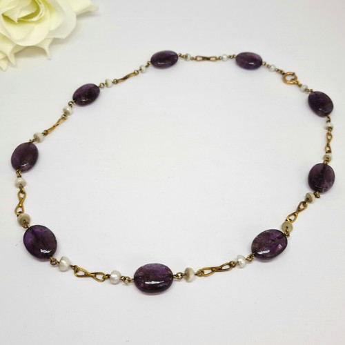 Vintage amethyst pearl - vintage, bead