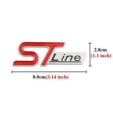 Scritta Logo Stemma per Puma Kuga Fiesta Focus ST LINE Silver Griglia Anteriore