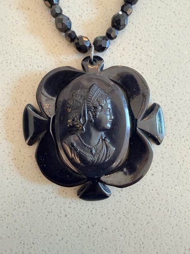 Vintage mourning bakelite and - vintage,