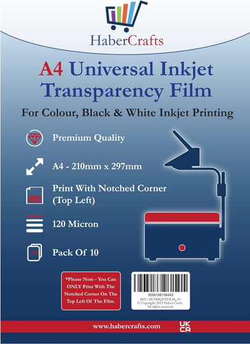 Inkjet transparency film - a4,