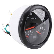 ⁺Black 85mm Speedometer Fuel