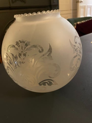 Two ornate glass shades for - glass,
