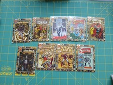 Topps Marvel Chrome 2025 Iron Man Gold Card Insert Bundle Lot Of X9 Cards Mint