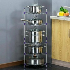 5 Tier Chrome Pan Stand Pots