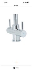 Cooke & Lewis Amsel Chrome Finish Kitchen Twin Lever Tap