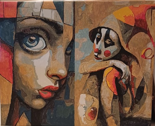 Hand painted acrylic - painted,
