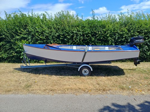 Rowing boat with road - boat, trailer