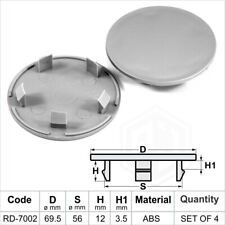 4x Wheel center caps 56-69.5 mm centre universal alloy rim plastic caps