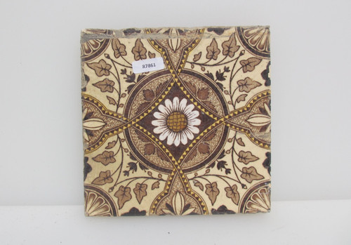 Victorian ceramic tile floral - ceramic,