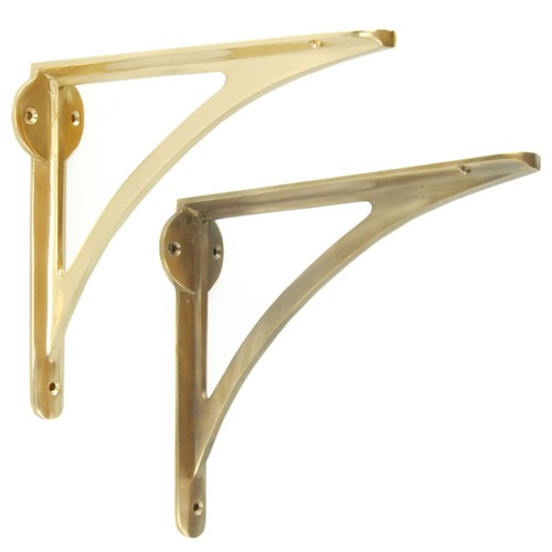 Large solid brass shelf - large,