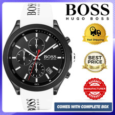 New HUGO BOSS HB1513718 Velocity Silicone Strap Chronograph Fashion Men's Watch