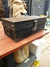  Metal Deed Document Cash Safety Deposit Box ARMY AND NAVY CO OPERATION CALCUTTA