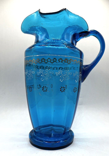 Victorian hand blown blue - hand,