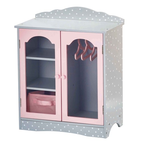 Kids wooden doll wardrobe - doll, with