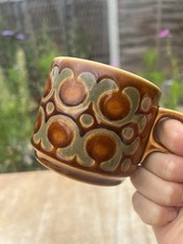 Vintage Hornsea Brontë Coffee Cup 1970s Brown Retro Mid Century Pottery VGC