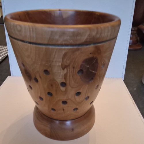 Vintage turned wooden - wooden, pierced