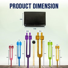 Chakra Tuning Fork Set for Healing, 7 PCS Color Weighted Tuning Forks Balance