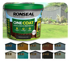 Ronseal One Coat Shed & Fence Protector | Spray or Paint On | Fast Drying | 5 L
