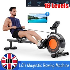 16 Levels Magnetic Rowing Machine Rower LCD Home Gym Fitness Cardio Workout