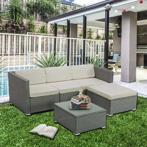 5pc rattan garden furniture - 5pc,