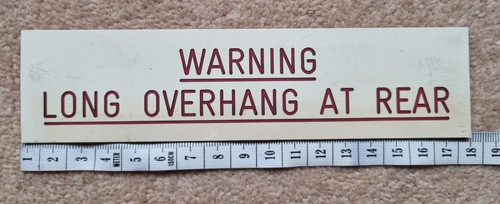 Warning long overhang rear - long,