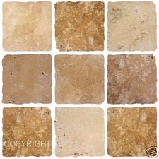PACK OF 10 BROWN CREAM STONE MOSAIC TILE STICKERS TRANSFERS  BATHROOM KITCHEN