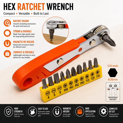 Ratcheting right angle - right,
