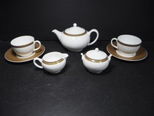 Wedgwood "Cunard" Complete Tea for Two Set Teapot Jug & Sugar Bowl Cups Saucers