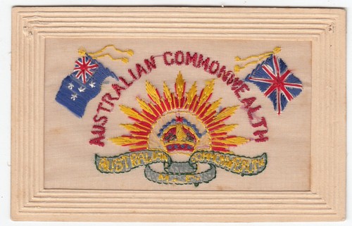 Wwi old silk postcard - silk,