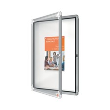 Nobo Premium Plus Magnetic Lockable Notice Board Outdoor Display Case 4 x A4